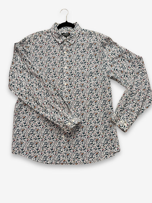 Express Floral Long Sleeve Button-Up Shirt